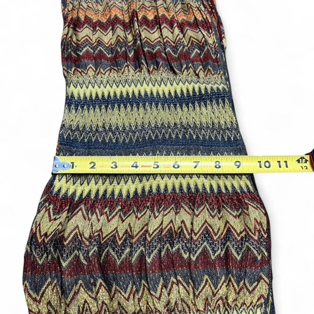 Multi-coloured scarf with fringe 64